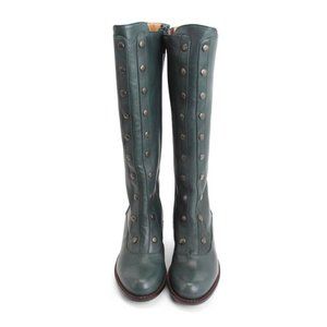 John Fluevog Dallas Mezzo green boots Zip Size 7